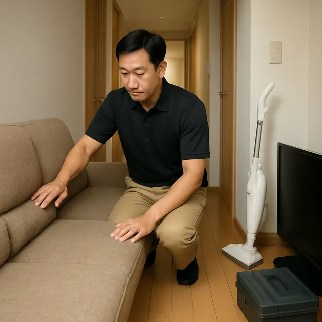 三鷹市で3人掛けソファ・掃除機・モニターを確認する出張買取の事例イメージ