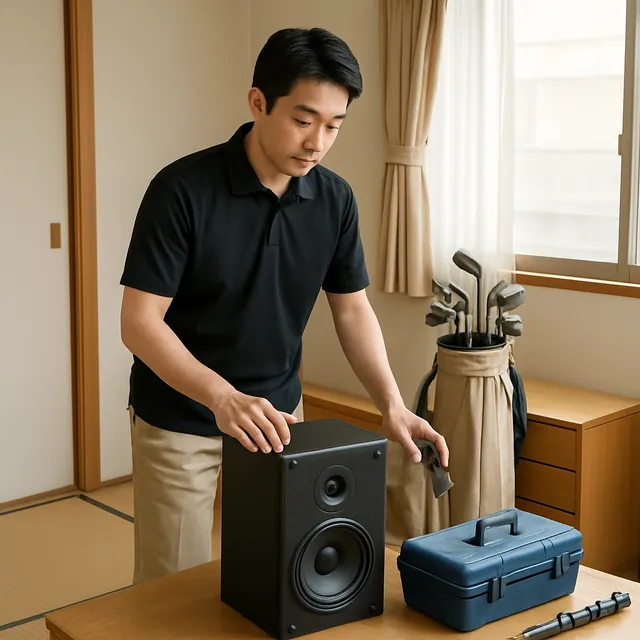 流山市でスピーカー・ゴルフ用品・釣具を確認する出張買取の事例イメージ