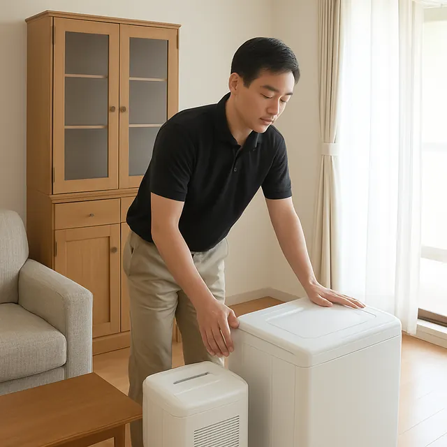 流山市で食器棚・縦型洗濯機・除湿機を確認する出張買取＋不用品回収の事例イメージ
