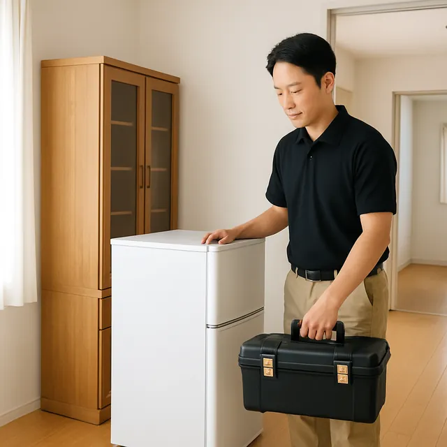 中野区で食器棚・冷蔵庫・電動工具を確認する出張買取＋家片付けの事例イメージ
