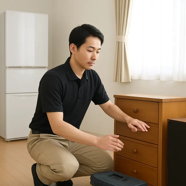 習志野市でチェスト・サイドボード・スピーカーを確認する出張買取の事例イメージ