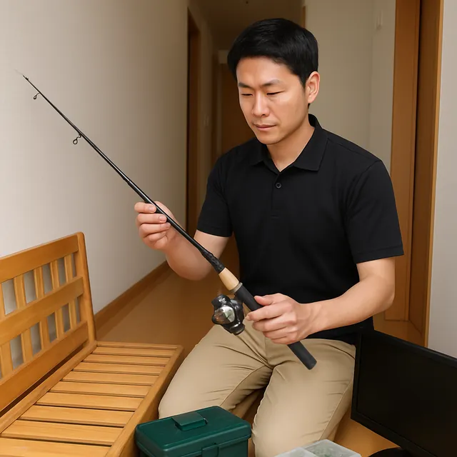 習志野市でベッドフレーム・モニター・釣具を確認する出張買取の事例イメージ
