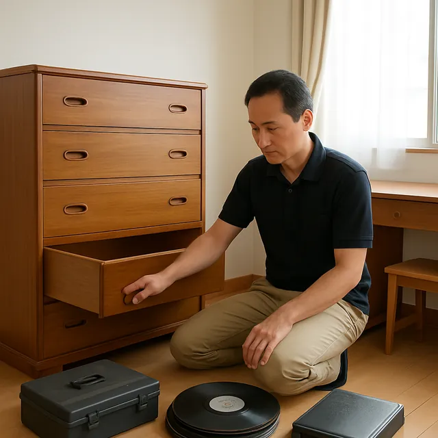 三芳町で学習机・洋服タンス・ホビー用品を確認する出張買取＋家片付けの事例イメージ