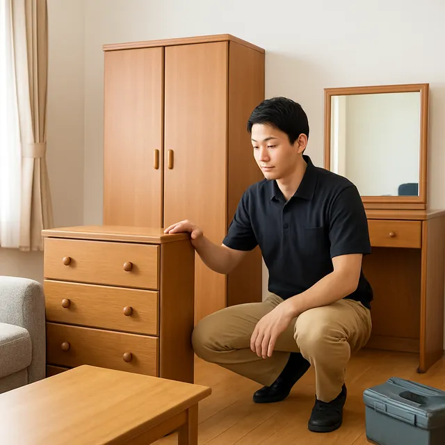 西東京市でチェスト・洋服タンス・ドレッサーを確認する出張買取の事例イメージ