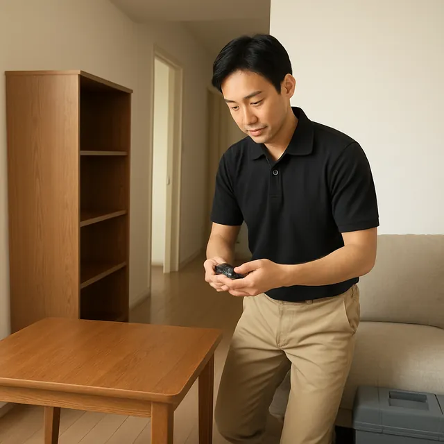 西東京市でダイニングテーブル・本棚・腕時計を確認する出張買取＋家片付けの事例イメージ