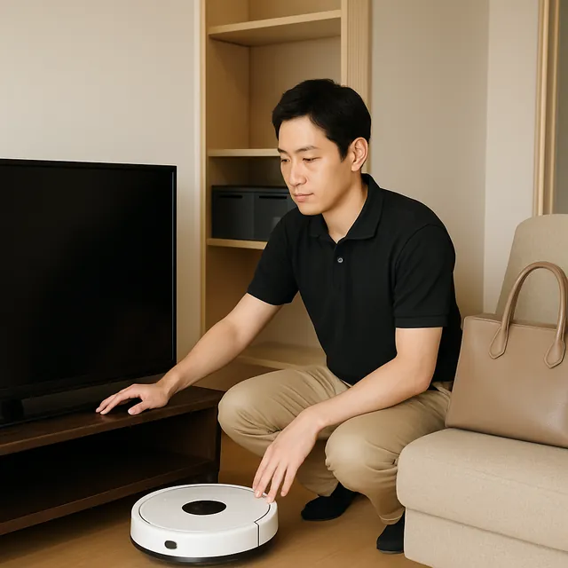 西東京市で液晶テレビ・ロボット掃除機・ブランドバッグを確認する出張買取＋遺品整理の事例イメージ
