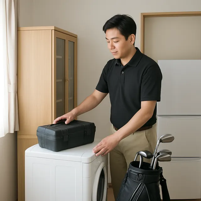 西東京市で食器棚・電動工具・ゴルフ用品を確認する出張買取＋遺品整理の事例イメージ