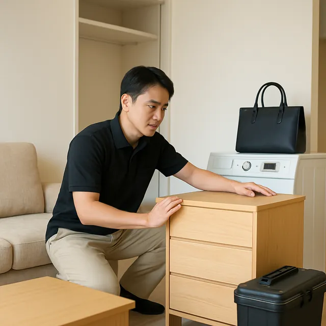 野田市でチェスト・ドラム式洗濯機・ブランドバッグを確認する出張買取＋引越しの事例イメージ