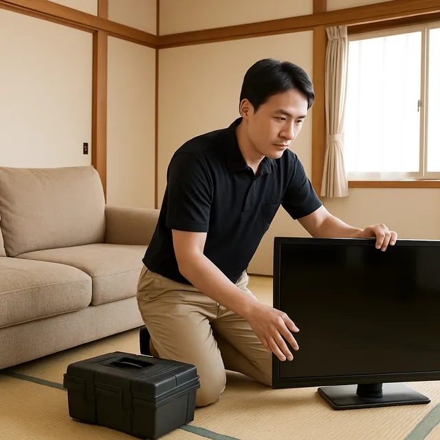小田原市でカウチソファ・液晶テレビ・電動工具を確認する出張買取＋遺品整理の事例イメージ