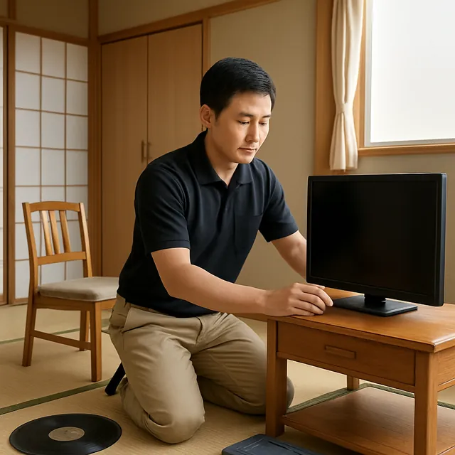 小田原市でデスク・液晶テレビ・レコードを確認する出張買取＋引越しの事例イメージ