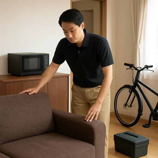 桶川市でサイドボード・オーブンレンジ・自転車を確認する出張買取の事例イメージ
