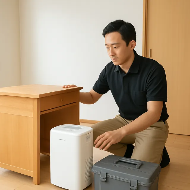 大田区で学習机・除湿機・工具箱を確認する出張買取の事例イメージ