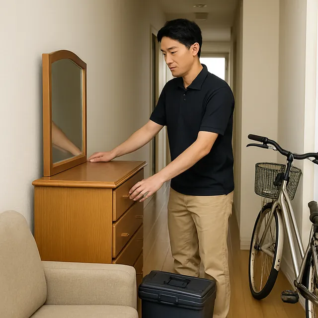 大田区でドレッサー・電動工具・自転車を確認する出張買取＋家片付けの事例イメージ
