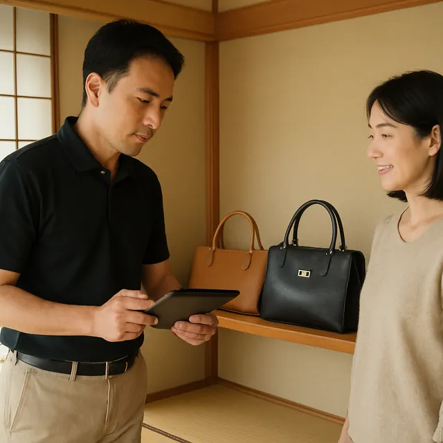 三郷市でブランドバッグ・財布を確認する出張買取の事例イメージ