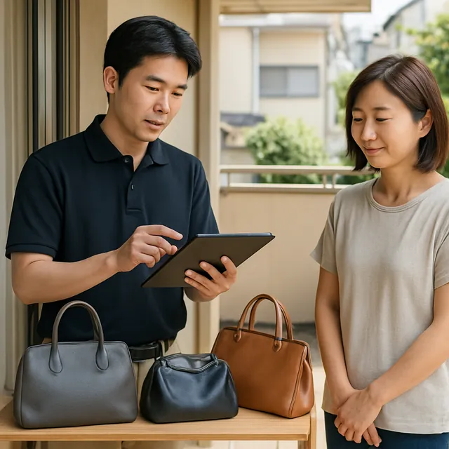 小金井市でブランドバッグ・財布・スカーフを確認する出張買取の事例イメージ