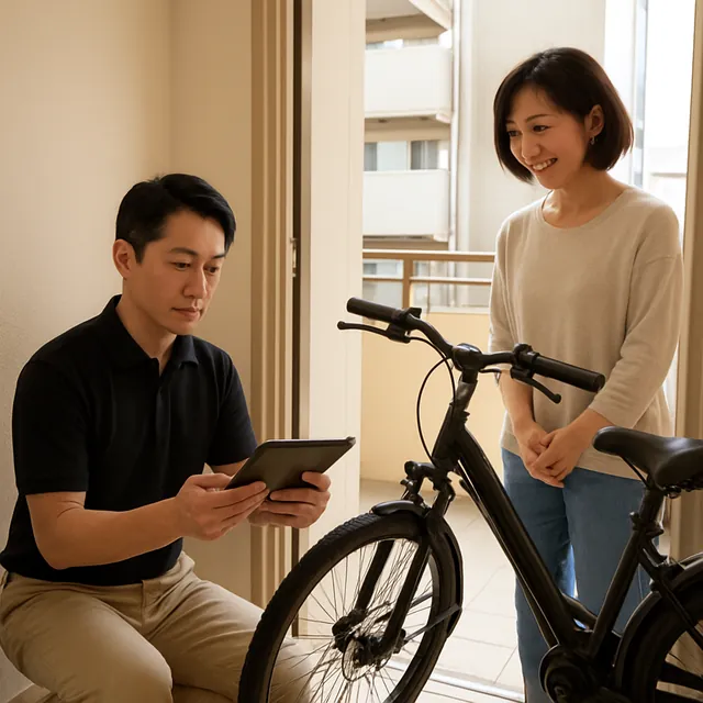 佐倉市で電動自転車・バッテリー・充電器を確認する出張買取の事例イメージ