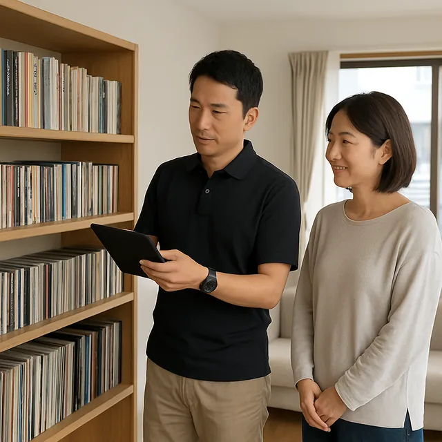 荒川区で本・CD・レコードを確認する出張買取の事例イメージ