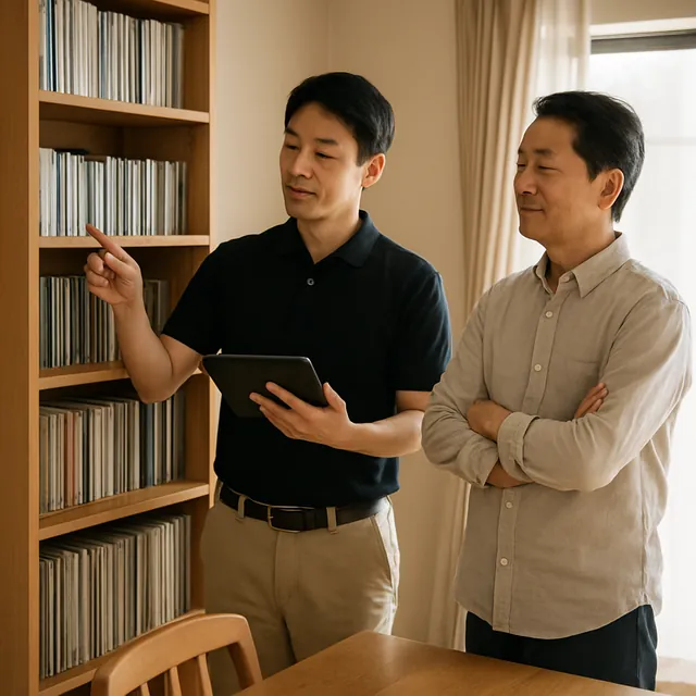 板橋区で本・CD・レコードを確認する出張買取の事例イメージ