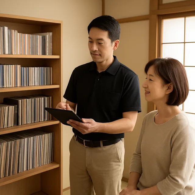 大田区で本・CD・レコードを確認する出張買取の事例イメージ
