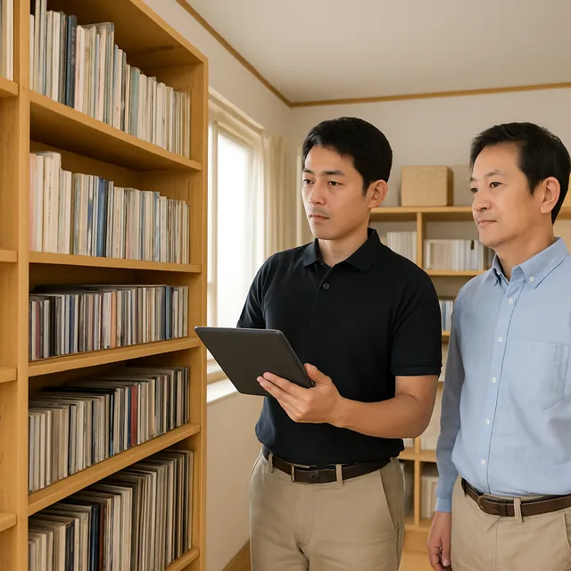浦安市で本・CD・レコードを確認する出張買取の事例イメージ