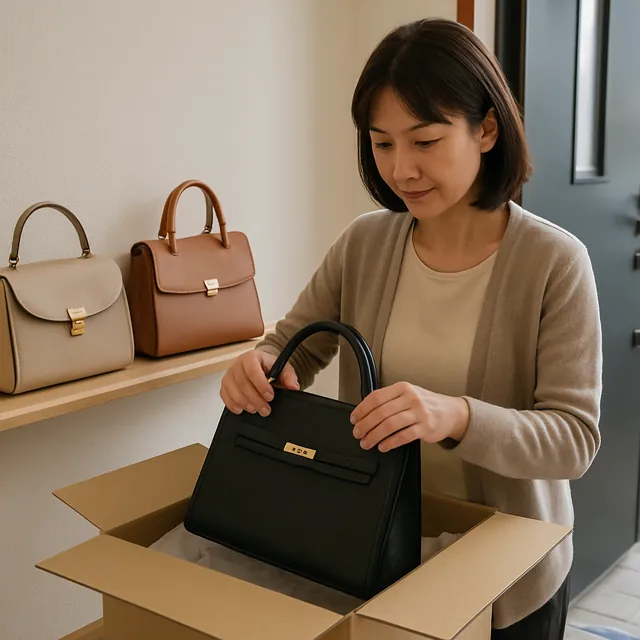 藤沢市でブランドバッグ・財布・キーケースを確認する宅配買取の事例イメージ