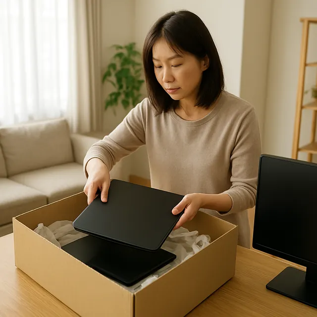 藤沢市でノートパソコン・タブレット・充電器を確認する宅配買取の事例イメージ