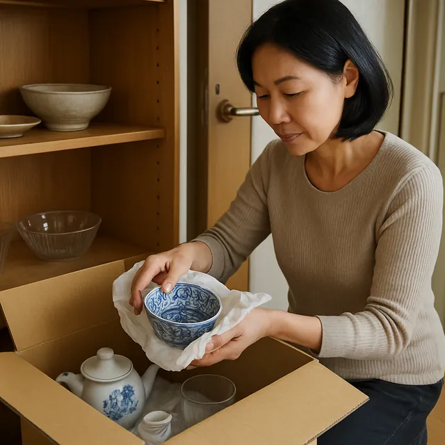 藤沢市でブランド食器・グラス・取り皿を確認する宅配買取の事例イメージ