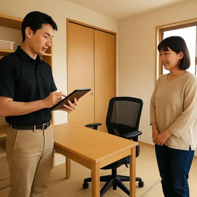 品川区で学習机・椅子・本立てを確認する出張買取の事例イメージ