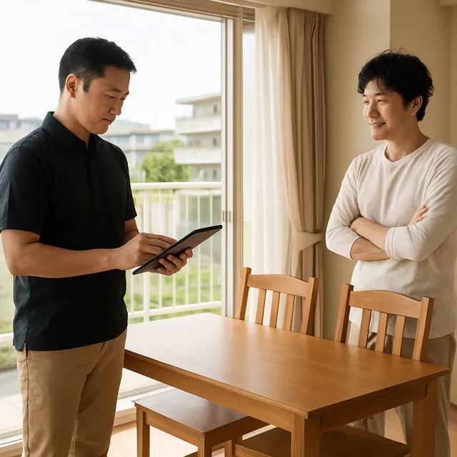 狛江市でダイニングテーブル・椅子・ベンチを確認する出張買取の事例イメージ