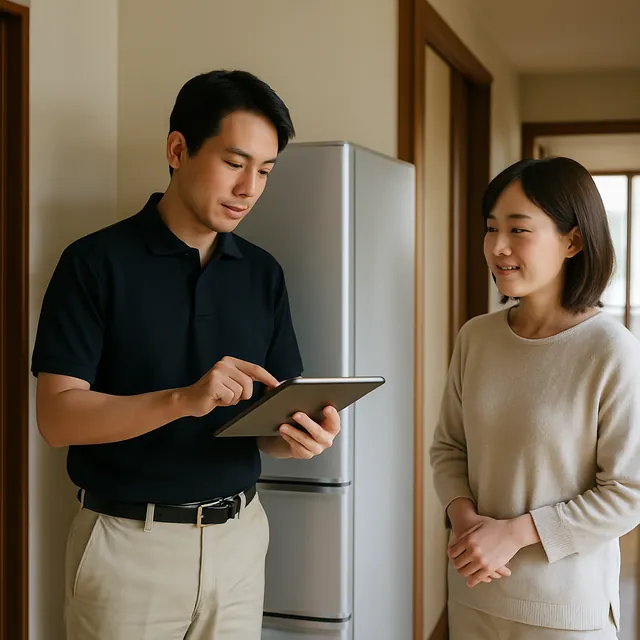 習志野市で冷蔵庫・電子レンジを確認する出張買取の事例イメージ