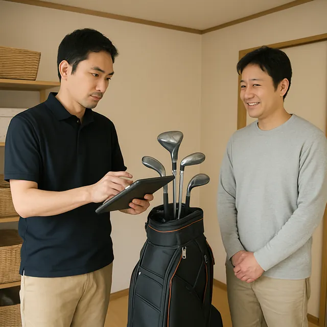狛江市でゴルフバッグ・クラブ・ゴルフシューズを確認する出張買取の事例イメージ