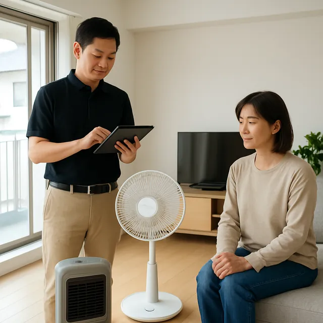 習志野市で扇風機・ヒーター・加湿器を確認する出張買取の事例イメージ