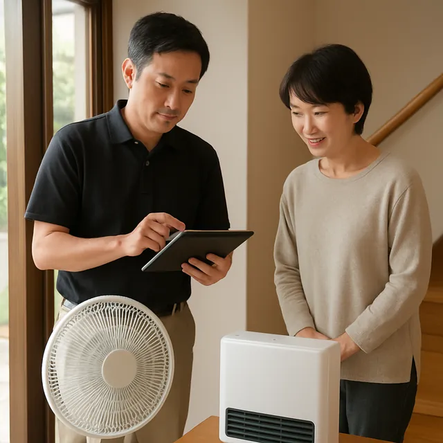 世田谷区で扇風機・ヒーターを確認する出張買取の事例イメージ