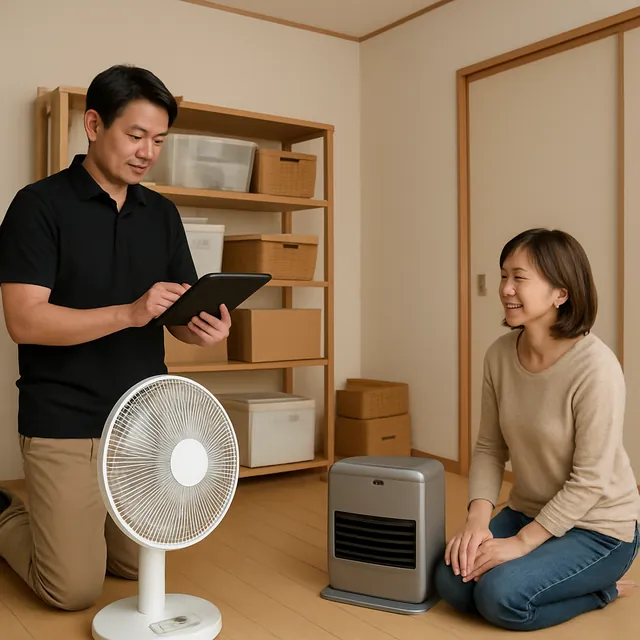 流山市で扇風機・ファンヒーター・電気ストーブを確認する出張買取の事例イメージ