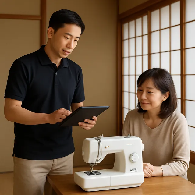 浦安市でミシン・手芸用品・裁縫箱を確認する出張買取の事例イメージ