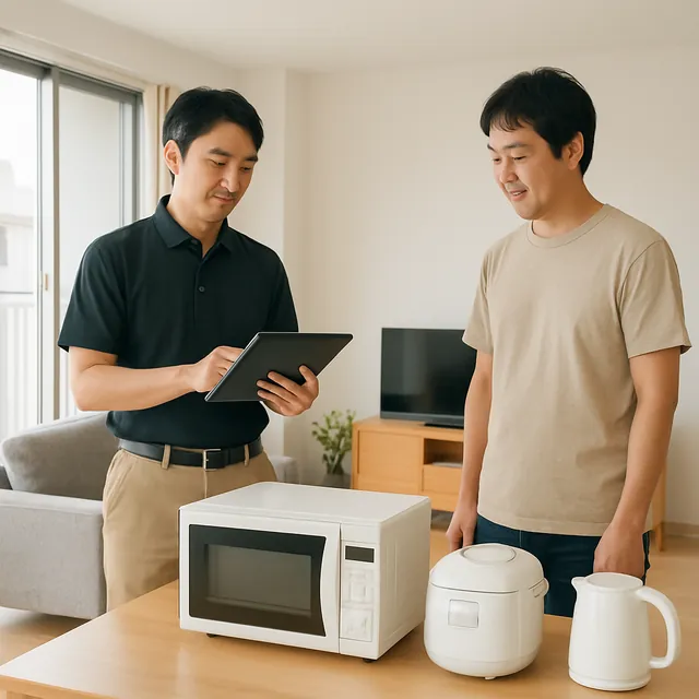 狛江市で炊飯器・ホットプレート・コーヒーメーカーを確認する出張買取の事例イメージ