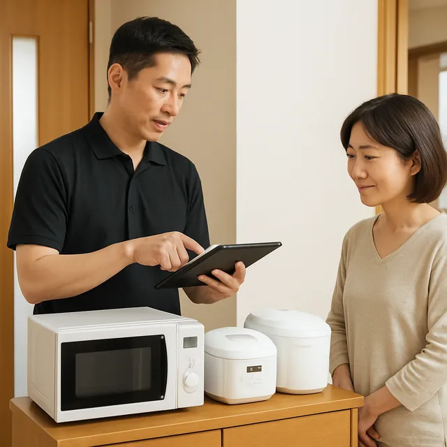 品川区で炊飯器・ミキサー・電気ポットを確認する出張買取の事例イメージ