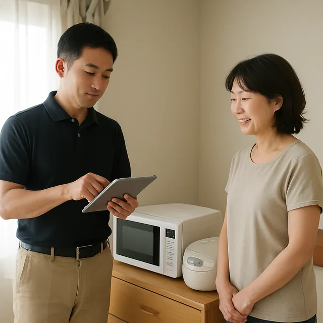 吉川市で電子レンジ・トースター・ホットプレートを確認する出張買取の事例イメージ