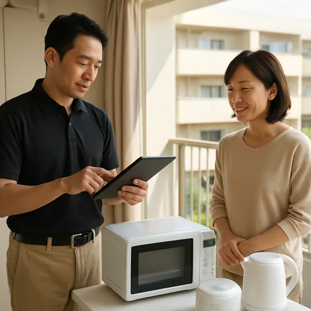 目黒区で電子レンジ・炊飯器・トースターを確認する出張買取の事例イメージ