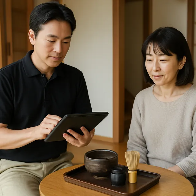 荒川区で茶道具・茶碗を確認する出張買取の事例イメージ