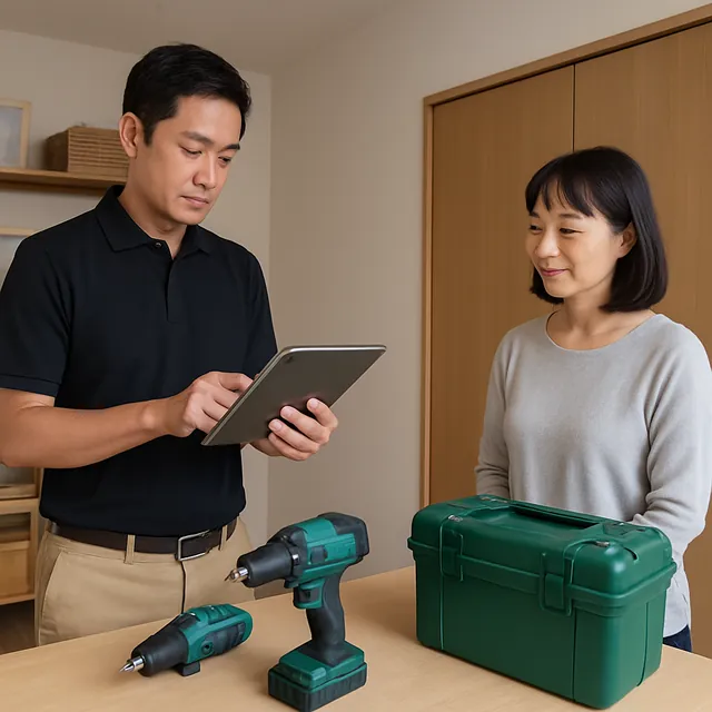 世田谷区で電動工具・工具箱を確認する出張買取の事例イメージ