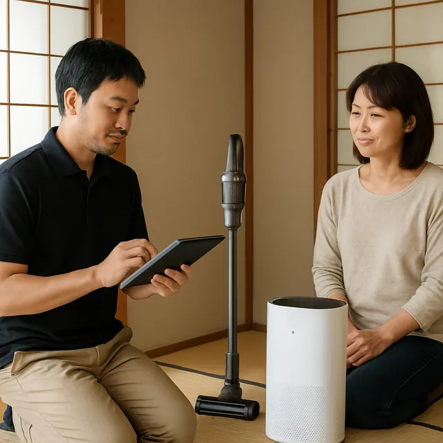 世田谷区で掃除機・空気清浄機を確認する出張買取の事例イメージ