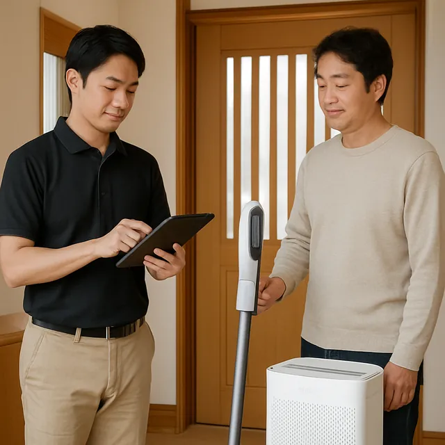 戸田市で掃除機・空気清浄機を確認する出張買取の事例イメージ