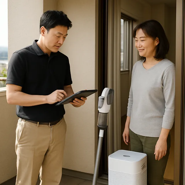 習志野市で掃除機・空気清浄機を確認する出張買取の事例イメージ