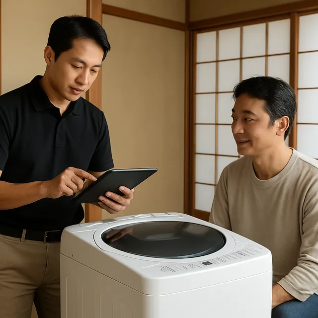 大田区で洗濯機・掃除機・アイロンを確認する出張買取の事例イメージ