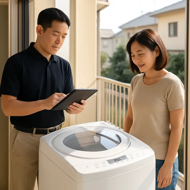 港区でドラム式洗濯機・洗濯用の台を確認する出張買取の事例イメージ