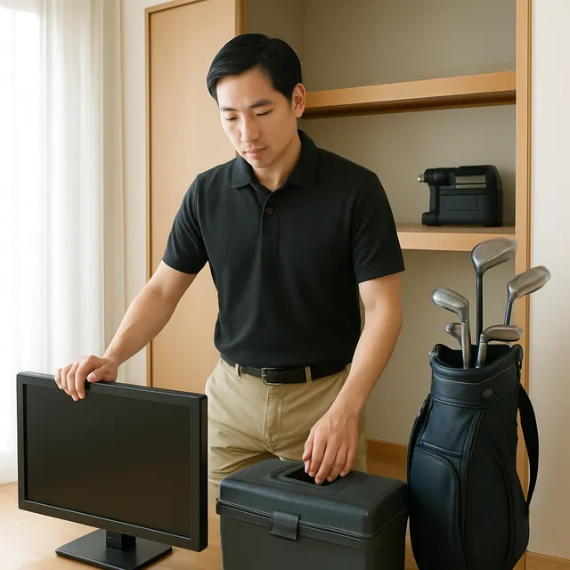 相模原市でモニター・電動工具・ゴルフ用品を確認する出張買取＋遺品整理の事例イメージ