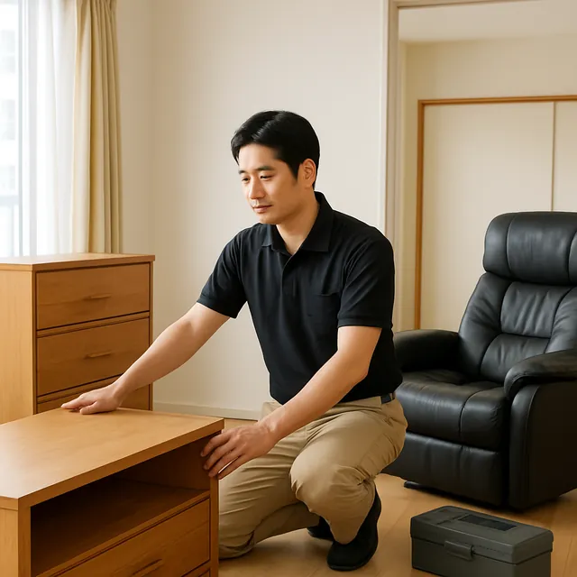 さいたま市中央区でチェスト・テレビボード・リクライニングチェアを確認する出張買取の事例イメージ