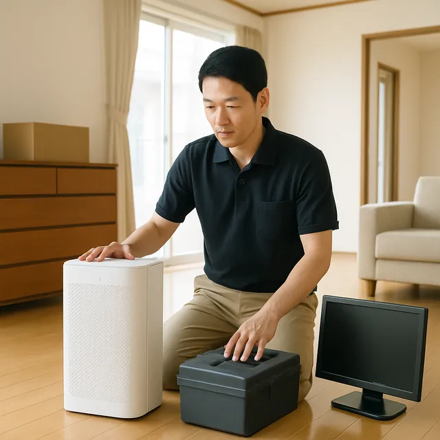 さいたま市中央区で空気清浄機・モニター・工具箱を確認する出張買取の事例イメージ