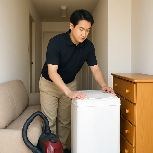 さいたま市中央区でチェスト・縦型洗濯機・掃除機を確認する出張買取＋家片付けの事例イメージ